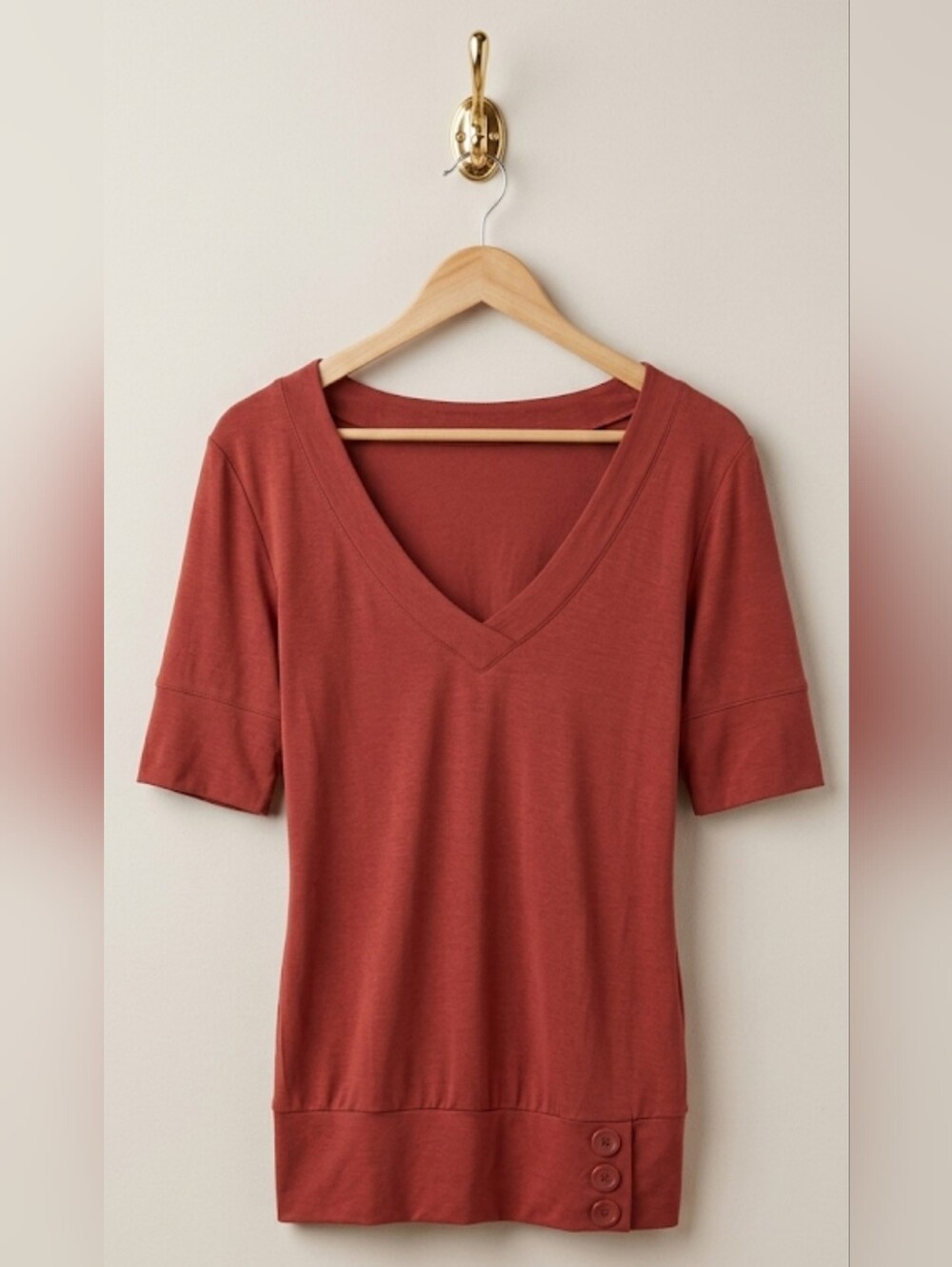 Y2K V-Neck Top with Button Sleeves